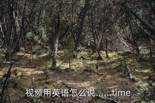  視頻用英語怎么說……time