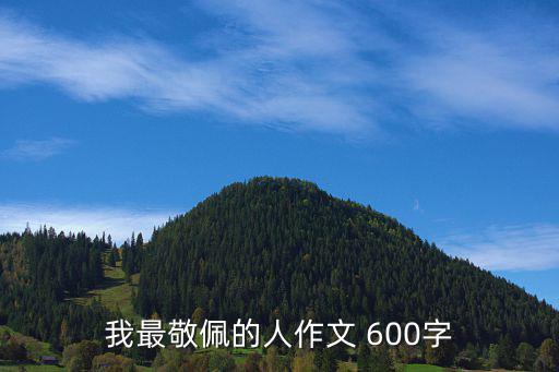 我最敬佩的人作文 600字