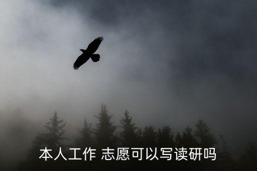 本人工作 志愿可以寫讀研嗎