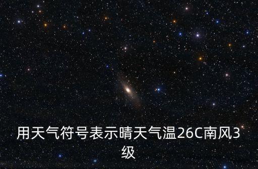 用天氣符號表示晴天氣溫26C南風3級