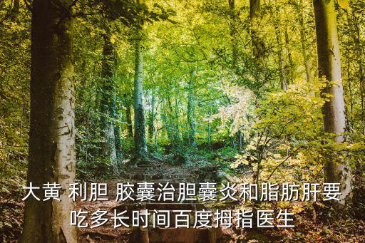 大黃 利膽 膠囊治膽囊炎和脂肪肝要吃多長時間百度拇指醫(yī)生