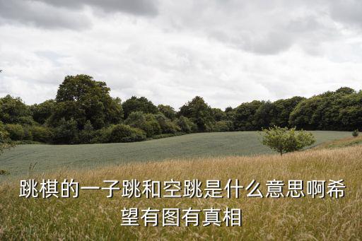  跳棋的一子跳和空跳是什么意思啊希望有圖有真相
