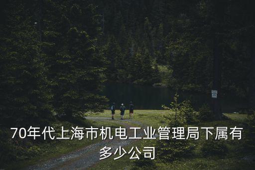 70年代上海市機(jī)電工業(yè)管理局下屬有多少公司