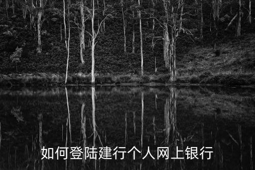 中國建設銀行網上銀行登錄，如何登陸建行個人網上銀行