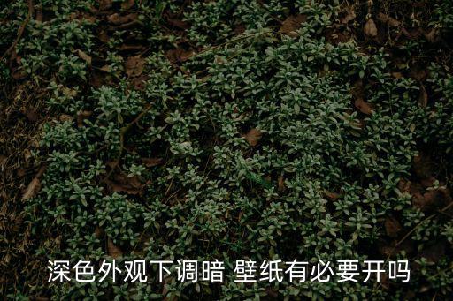  深色外觀下調暗 壁紙有必要開嗎