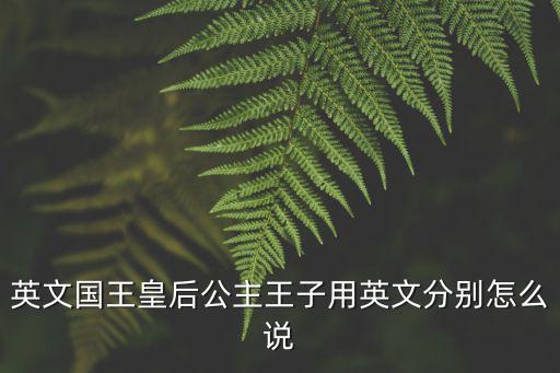 英文國王皇后公主王子用英文分別怎么說