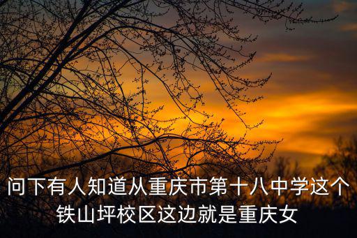 重慶市十八中譚強，問下有人知道從重慶市第十八中學這個鐵山坪校區這邊就是重慶女