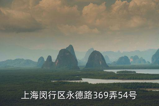上海閔行區永德路369弄54號