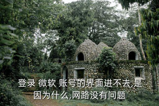  登錄 微軟 賬號的界面進不去,是因為什么,網路沒有問題