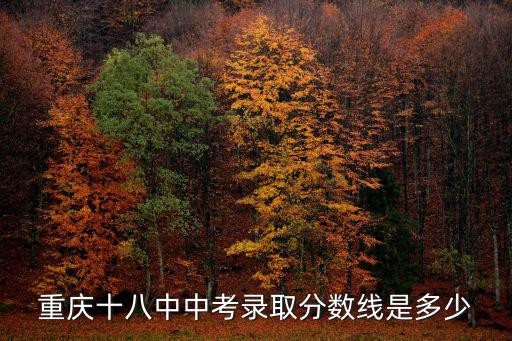 重慶十八中中考錄取分數(shù)線是多少