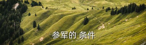  參軍的 條件