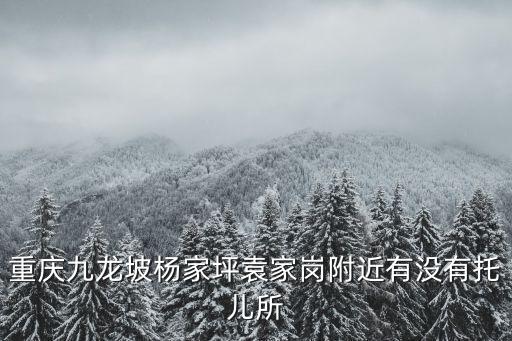 重慶市九龍坡區袁家崗幼兒園，重慶九龍坡楊家坪袁家崗附近有沒有托兒所