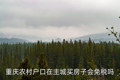 重慶農村戶口在主城買房子會免稅嗎