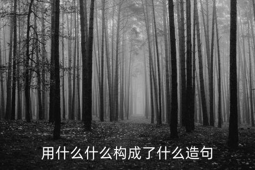 形成造句，構成了怎么造句