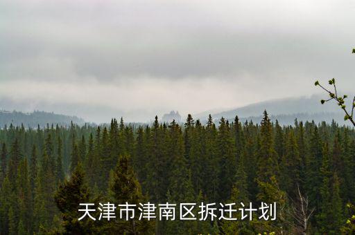 天津市津南區拆遷計劃