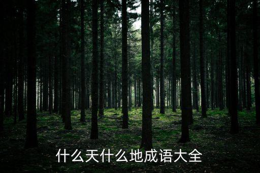 什么天什么地的成語，什么天什么地的成語有哪些