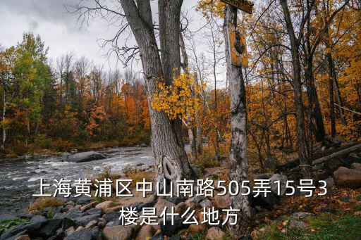 上海黃浦區中山南路505弄15號3樓是什么地方