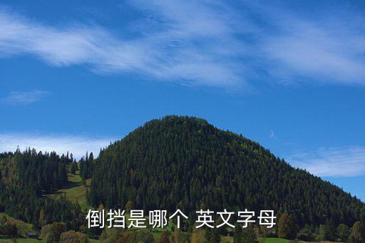 倒擋是哪個 英文字母