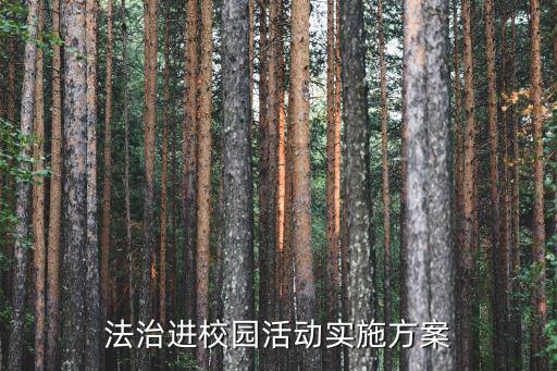 法治進校園活動實施方案