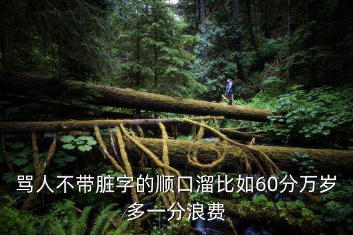 罵人不帶臟字的順口溜比如60分萬(wàn)歲多一分浪費(fèi)