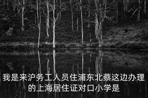 我是來滬務工人員住浦東北蔡這邊辦理的上海居住證對口小學是