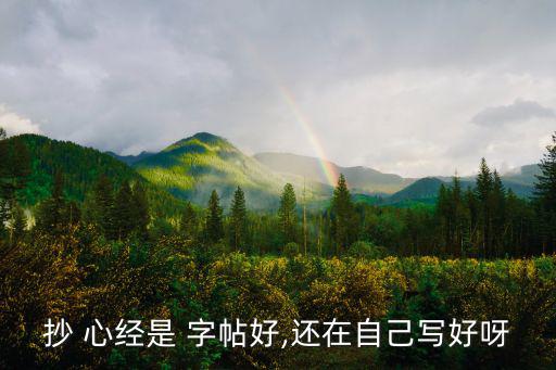 抄 心經(jīng)是 字帖好,還在自己寫好呀