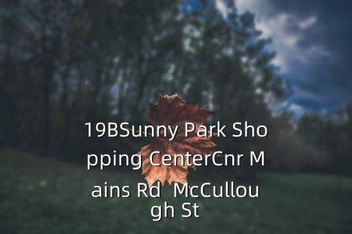 19BSunny Park Shopping CenterCnr Mains Rd  McCullough St