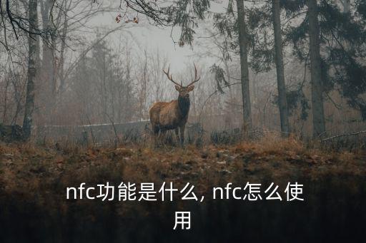  nfc功能是什么, nfc怎么使用