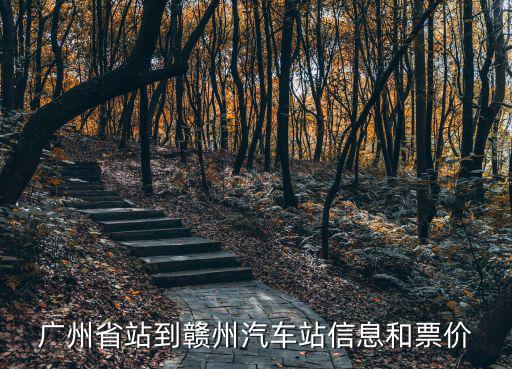 廣州省站到贛州汽車(chē)站信息和票價(jià)