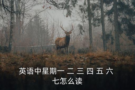英語中星期一 二 三 四 五 六 七怎么讀
