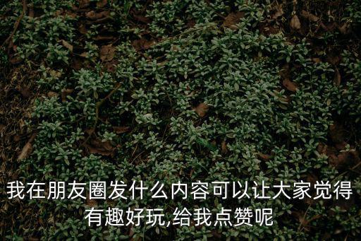 我在朋友圈發(fā)什么內(nèi)容可以讓大家覺得有趣好玩,給我點(diǎn)贊呢