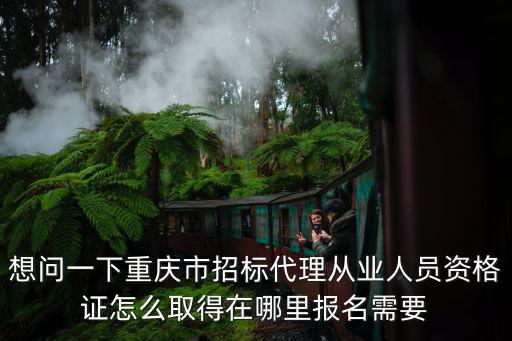 想問一下重慶市招標(biāo)代理從業(yè)人員資格證怎么取得在哪里報(bào)名需要
