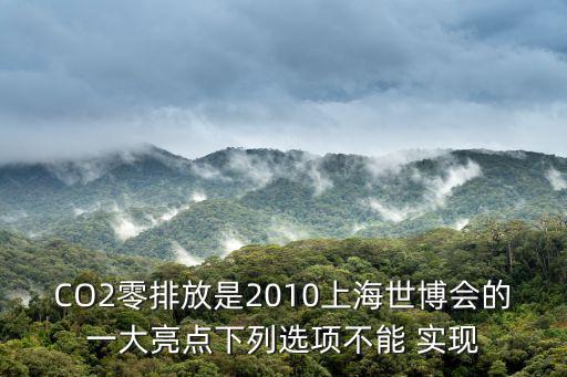 CO2零排放是2010上海世博會(huì)的一大亮點(diǎn)下列選項(xiàng)不能 實(shí)現(xiàn)