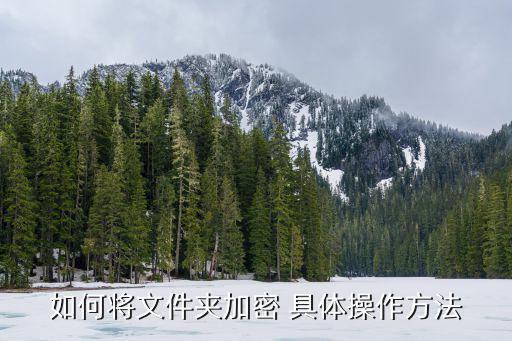 如何將文件夾加密 具體操作方法