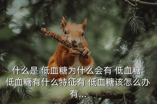 什么是 低血糖為什么會有 低血糖 低血糖有什么特征有 低血糖該怎么辦有...