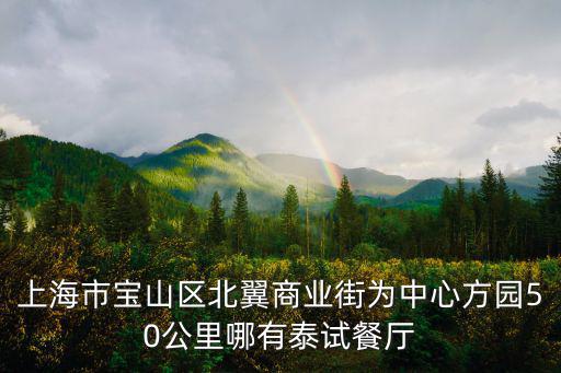 上海市寶山區北翼商業街為中心方園50公里哪有泰試餐廳