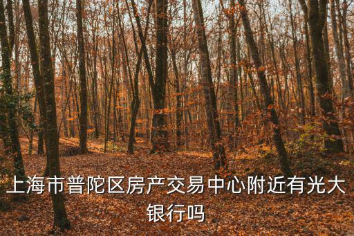 上海市普陀區房產交易中心附近有光大銀行嗎