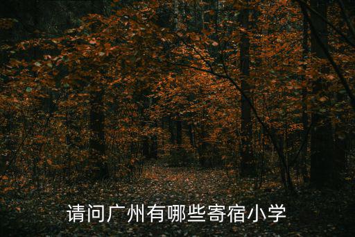 請問廣州有哪些寄宿小學