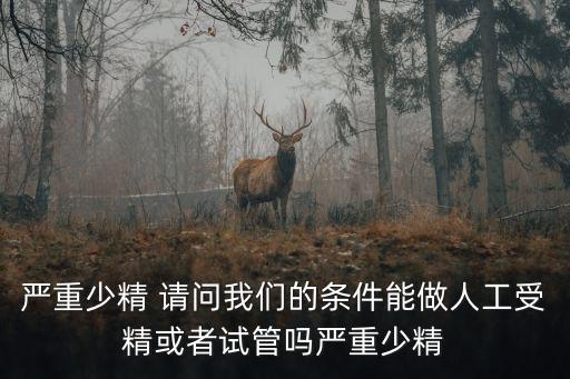 嚴(yán)重少精 請(qǐng)問我們的條件能做人工受精或者試管嗎嚴(yán)重少精