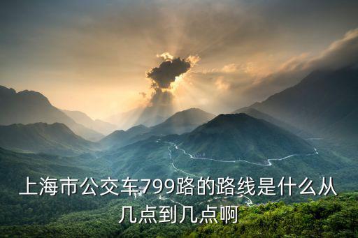 上海市公交線路799，上海799公交車(chē)到凌河路要多久