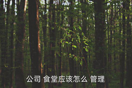 公司 食堂應該怎么 管理