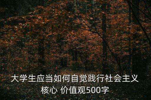 大學(xué)生核心價(jià)值觀,踐行社會(huì)主義核心價(jià)值觀重在行動(dòng)落實(shí)