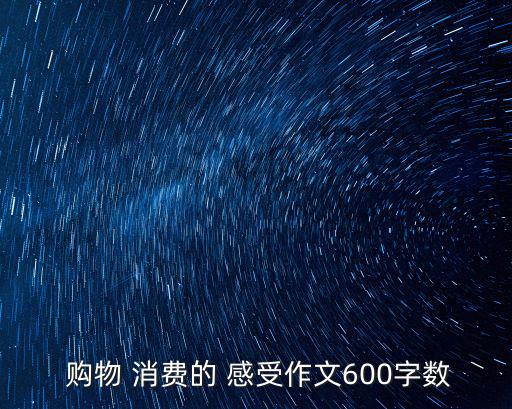  購物 消費的 感受作文600字數