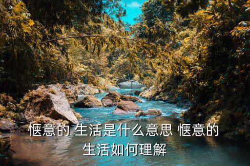  愜意的 生活是什么意思 愜意的 生活如何理解