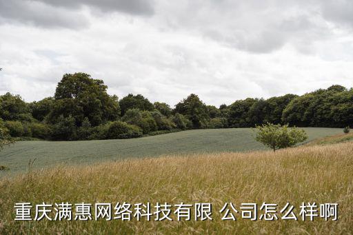重慶滿惠網絡科技有限 公司怎么樣啊