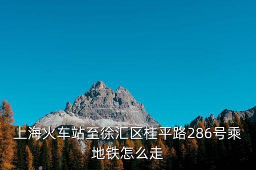 上?；疖囌局列靺R區桂平路286號乘地鐵怎么走