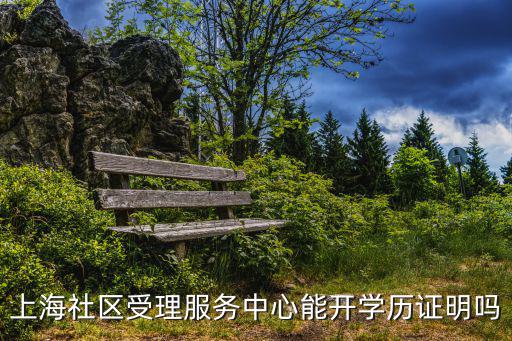 上海社區受理服務中心能開學歷證明嗎