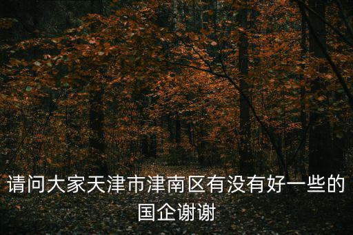 請問大家天津市津南區(qū)有沒有好一些的國企謝謝