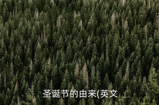  圣誕節的由來(英文