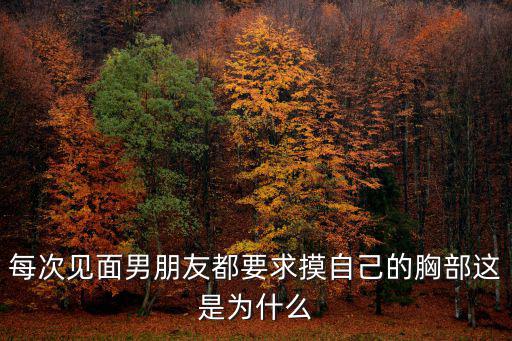 每次見面男朋友都要求摸自己的胸部這是為什么
